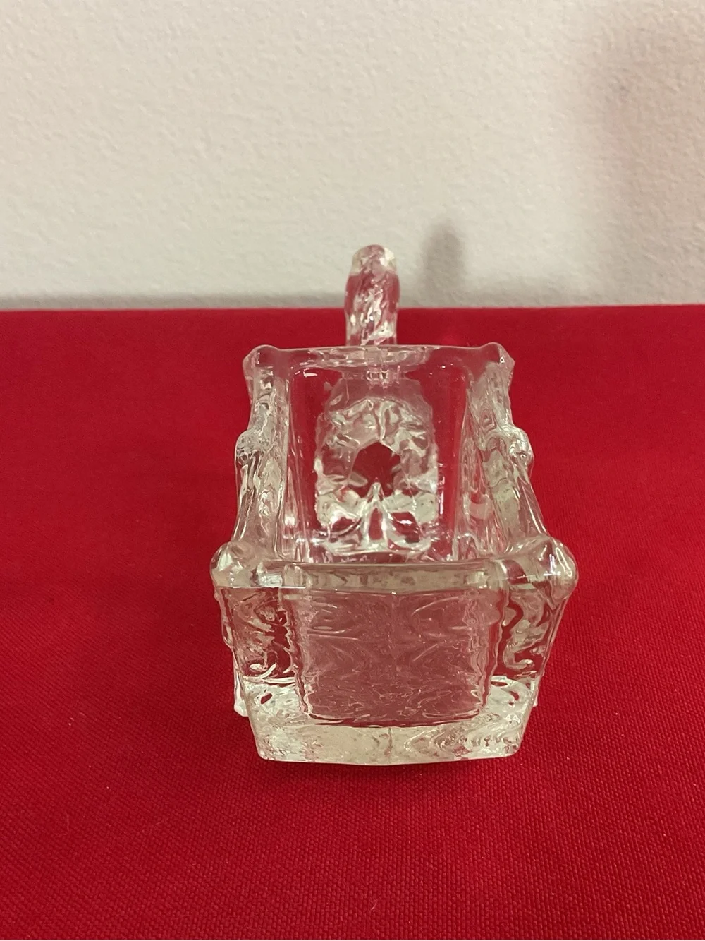 Vintage K.R. Haley Knox Glass Horse & Cart Clear Glass Candy Nut Trinket Dish